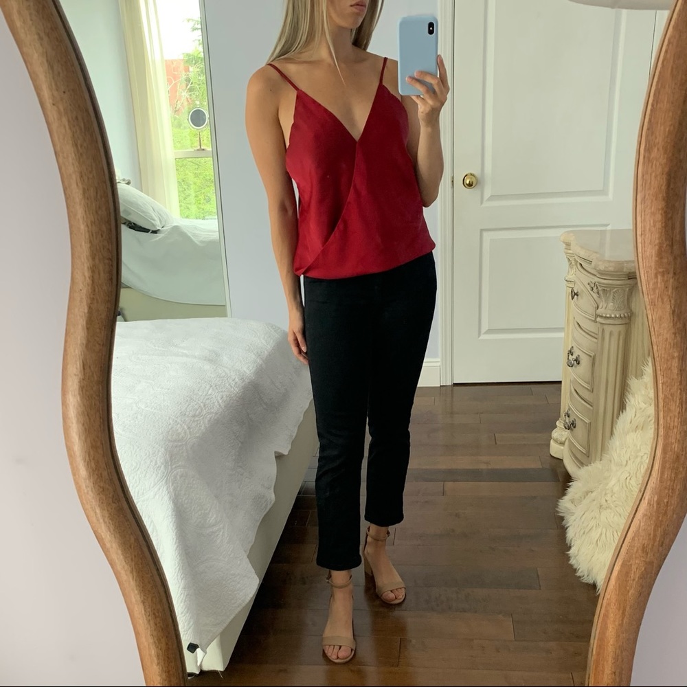 Cotton Candy LA Red Silky Tank Top